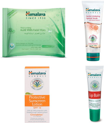 Himalaya Aloe Vera Facial Wipes, Gentle Exfoliating Apricot Scrub, Lip Balm, Protective Sunscreen Lotion(Set of 4)
Himalaya Aloe Vera Facial Wipes, Gentle Exfoliating Apricot Scrub, Lip Balm, Protective Sunscreen Lotion(Set of 4)