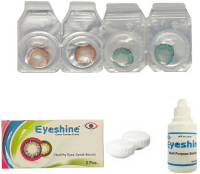Eyeshine T&R Lens Brown And Turquoise Color Contact Lens 2 Pair With Case And Solution(0 Power) Monthly Contact Lens Monthly Contact Lens(0, brown, Pack of 4)
Eyeshine T&R Lens Brown And Turquoise Color Contact Lens 2 Pair With Case And Solution(0 Power) Monthly Contact Lens Monthly Contact Lens(0, brown, Pack of 4)