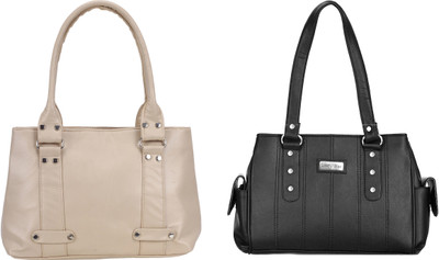 Lady bar Shoulder Bag(Black, Tan)