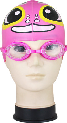 Neska Moda Swimming Goggles,Silicon Cap Swimming Kit