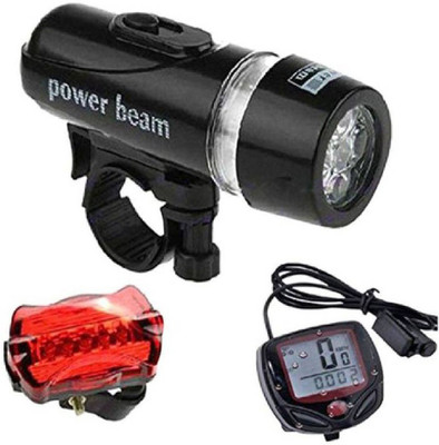 AlexVyan Bicycle Set of Speedometer and 5 LED Front and Rear Light Combo LED Front Rear Light Combo(Black)
AlexVyan Bicycle Set of Speedometer and 5 LED Front and Rear Light Combo LED Front Rear Light Combo(Black)