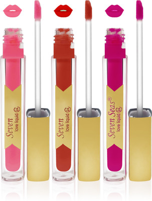 Seven cosmetics makeup 24 h long lasting love matte liquid lipstick kiss proff non transfer combo set of 3 color(orange,l pink,purple, 24 ml)
Seven cosmetics makeup 24 h long lasting love matte liquid lipstick kiss proff non transfer combo set of 3 color(orange,l pink,purple, 24 ml)
