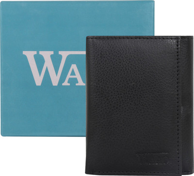 WAAO Men Black Artificial Leather Wallet(5 Card Slots)