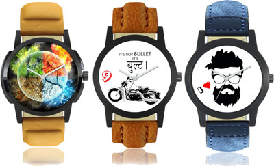 Scarter Combo Of 3 Stylish Analog S-P02-P06-P07 Watch - For Men