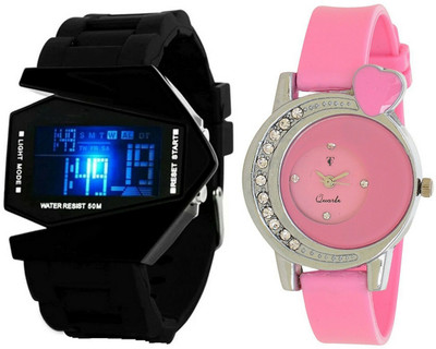 On Time Octus Combo Pack Of 2 AJS045 Watch - For Men & Women