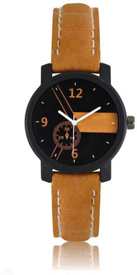 Gopal Shopcart Brown Leather Strap Watch - For Girls