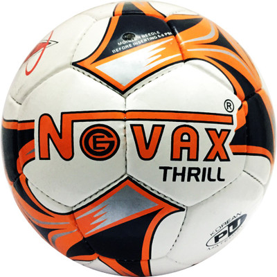 novax Thrill PU Football - Size: (Pack of 1, White, Orange) Football - Size: (Pack of 1, White, Orange, Black
