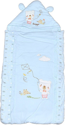 Baby Bucket Cartoon Blanket(Cotton, Blue