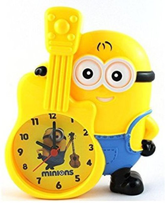 Bluebells India piggy bank with Cute Cartoon Table Alarm Clock, Kids Room (Minion) Coin Bank(Yellow)