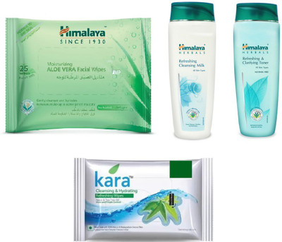 Himalaya Aloe Vera Facial Wipes, Refreshing & Cleansing Milk, Refreshing & Clarifying Toner, Kara Skin Care Wipes(Set of 4)
Himalaya Aloe Vera Facial Wipes, Refreshing & Cleansing Milk, Refreshing & Clarifying Toner, Kara Skin Care Wipes(Set of 4)