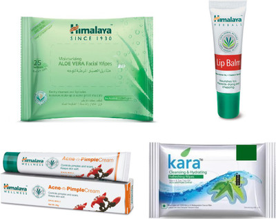 Himalaya Aloe Vera Facial Wipes, Lip Balm, Pimple Cream, Kara Skin Care Wipes(Set of 4)
Himalaya Aloe Vera Facial Wipes, Lip Balm, Pimple Cream, Kara Skin Care Wipes(Set of 4)