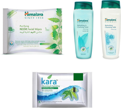 Himalaya Purifying Neem Facial Wipes, Refreshing & Cleansing Milk, Refreshing & Clarifying Toner, Kara Skin Care Wipes(Set of 4)
Himalaya Purifying Neem Facial Wipes, Refreshing & Cleansing Milk, Refreshing & Clarifying Toner, Kara Skin Care Wipes(Set of 4)