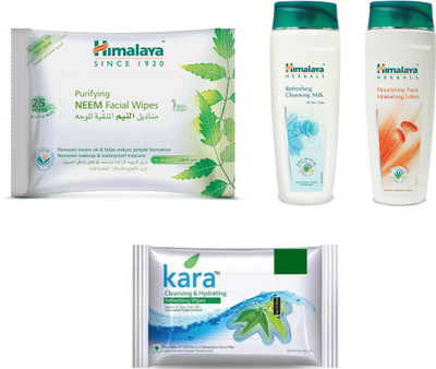 Himalaya Purifying Neem Facial Wipes, Refreshing & Cleansing Milk, Nourishing Face Moisturizing Lotion, Kara Skin Care Wipes(Set of 4)
Himalaya Purifying Neem Facial Wipes, Refreshing & Cleansing Milk, Nourishing Face Moisturizing Lotion, Kara Skin Care Wipes(Set of 4)