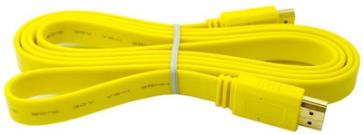 Microware HDMI Male to HDMI Male 1.4 V Flat Color 2 Meter HDMI Cable(Compatible with Mobile, Laptop, Tablet, Mp3, Gaming Device, Yellow)
Microware HDMI Male to HDMI Male 1.4 V Flat Color 2 Meter HDMI Cable(Compatible with Mobile, Laptop, Tablet, Mp3, Gaming Device, Yellow)