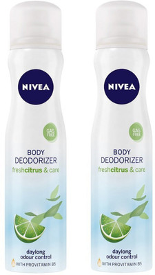 Nivea FreshCitrus & Care Gas Free Body Deodorizer for Women 120ML Each (Pack of 2) Deodorant Spray - For Women(240 ml, Pack of 2)
Nivea FreshCitrus & Care Gas Free Body Deodorizer for Women 120ML Each (Pack of 2) Deodorant Spray - For Women(240 ml, Pack of 2)