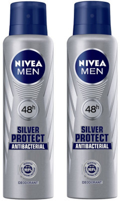 Nivea Men Silver Protect Deodorant Spray 150ML Each (Pack of 2) Deodorant Spray - For Men(300 ml, Pack of 2)
Nivea Men Silver Protect Deodorant Spray 150ML Each (Pack of 2) Deodorant Spray - For Men(300 ml, Pack of 2)