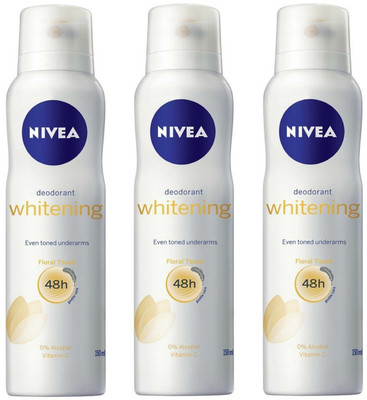 Nivea Whitening Deodorant Spray for Women 150ML Each (Pack of 3) Deodorant Spray - For Women(450 ml, Pack of 3)
Nivea Whitening Deodorant Spray for Women 150ML Each (Pack of 3) Deodorant Spray - For Women(450 ml, Pack of 3)