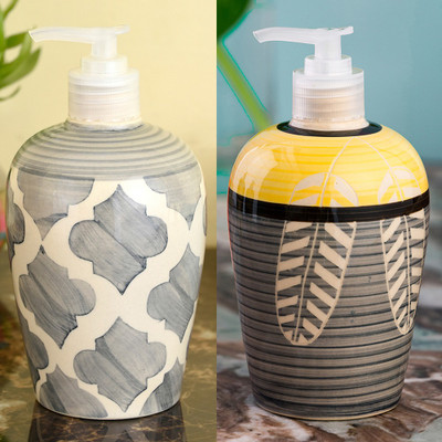 Sforzi Ceramic soap dispenser set of 2 450 ml Lotion, Shampoo, Soap, Gel Dispenser(Multicolor)
Sforzi Ceramic soap dispenser set of 2 450 ml Lotion, Shampoo, Soap, Gel Dispenser(Multicolor)