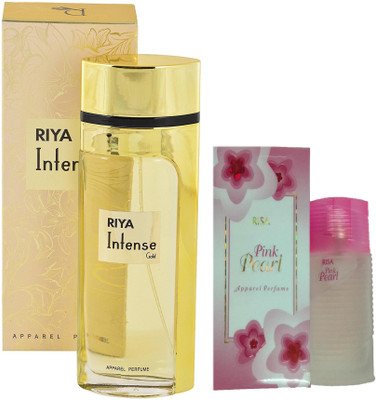 Riya INTENSE GOLD PERFUME 80 ML + RISA PINK PEARL PERFUME 30 ML Eau de Parfum - 110 ml(For Men & Women)
Riya INTENSE GOLD PERFUME 80 ML + RISA PINK PEARL PERFUME 30 ML Eau de Parfum - 110 ml(For Men & Women)
