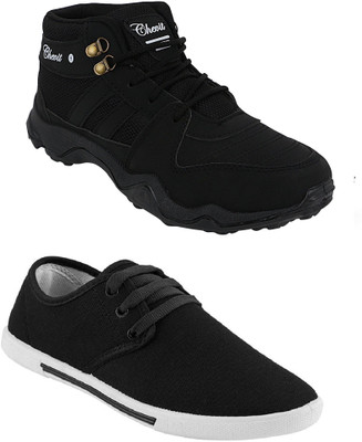 Chevit Men's Combo Pack of 2 Casual & Sports Shoes (Sneakers & Running Shoes & Training & Gym Shoes) Casuals For Men(Black
Chevit Men's Combo Pack of 2 Casual & Sports Shoes (Sneakers & Running Shoes & Training & Gym Shoes) Casuals For Men(Black