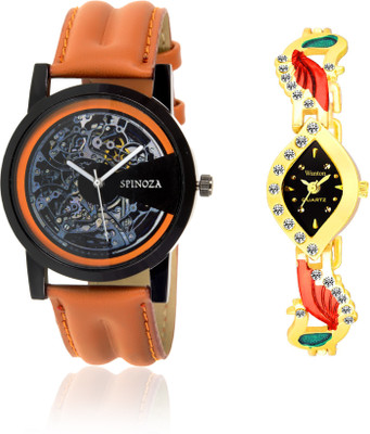 Wanton WT01P08 gold kundan peacock with brown open machanism stylish combo watch for couple men and women Watch - For Boys & Girls
Wanton WT01P08 gold kundan peacock with brown open machanism stylish combo watch for couple men and women Watch - For Boys & Girls