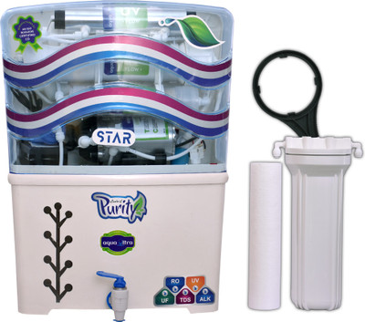 Aquaultra Star 15 L RO + UV + UF + TDS Water Purifier(White)
