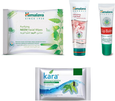 Himalaya Purifying Neem Facial Wipes, Refreshing Fruit Pack, Lip Balm, Skin Care Wipes(Set of 4)
Himalaya Purifying Neem Facial Wipes, Refreshing Fruit Pack, Lip Balm, Skin Care Wipes(Set of 4)