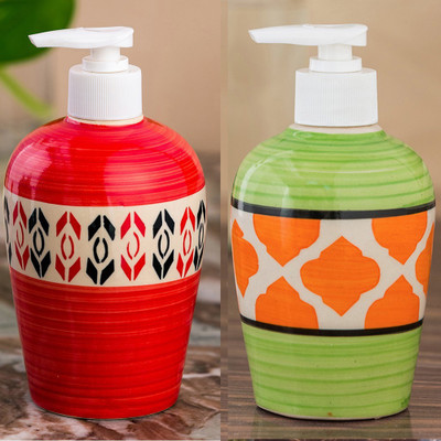 Sforzi Ceramic soap dispenser combo 700 ml Lotion, Shampoo, Soap Dispenser(Multicolor)
Sforzi Ceramic soap dispenser combo 700 ml Lotion, Shampoo, Soap Dispenser(Multicolor)