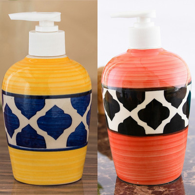 Sforzi Ceramic soap dispenser combo 700 ml Lotion, Shampoo, Soap Dispenser(Multicolor)
Sforzi Ceramic soap dispenser combo 700 ml Lotion, Shampoo, Soap Dispenser(Multicolor)