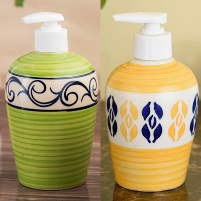 Sforzi Ceramic soap dispenser combo 700 ml Lotion, Shampoo, Soap Dispenser(Multicolor)
Sforzi Ceramic soap dispenser combo 700 ml Lotion, Shampoo, Soap Dispenser(Multicolor)