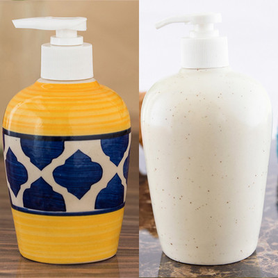 Sforzi Ceramic soap dispenser combo 700 ml Lotion, Shampoo, Soap Dispenser(Multicolor)
Sforzi Ceramic soap dispenser combo 700 ml Lotion, Shampoo, Soap Dispenser(Multicolor)