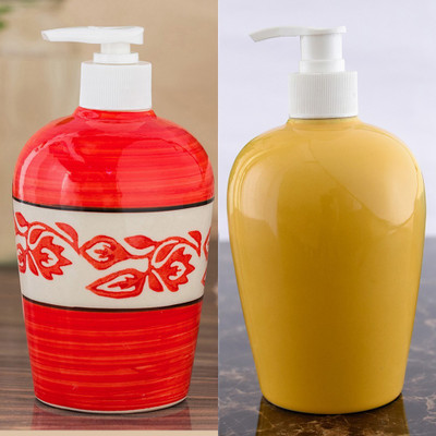 Sforzi Ceramic soap dispenser combo 450 ml Lotion, Shampoo, Soap Dispenser(Multicolor)
Sforzi Ceramic soap dispenser combo 450 ml Lotion, Shampoo, Soap Dispenser(Multicolor)