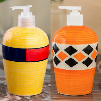 Sforzi Ceramic soap dispenser combo 450 ml Lotion, Shampoo, Soap Dispenser(Multicolor)
Sforzi Ceramic soap dispenser combo 450 ml Lotion, Shampoo, Soap Dispenser(Multicolor)