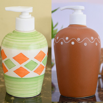 Sforzi Ceramic soap dispenser combo 700 ml Lotion, Shampoo, Soap Dispenser(Multicolor)
Sforzi Ceramic soap dispenser combo 700 ml Lotion, Shampoo, Soap Dispenser(Multicolor)