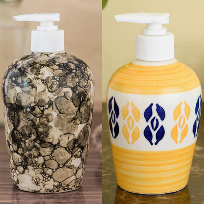 Sforzi Ceramic soap dispenser combo 700 ml Lotion, Shampoo, Soap Dispenser(Multicolor)
Sforzi Ceramic soap dispenser combo 700 ml Lotion, Shampoo, Soap Dispenser(Multicolor)