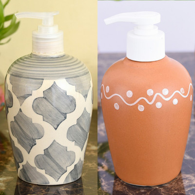 Sforzi Ceramic soap dispenser combo 700 ml Lotion, Shampoo, Soap Dispenser(Multicolor)
Sforzi Ceramic soap dispenser combo 700 ml Lotion, Shampoo, Soap Dispenser(Multicolor)