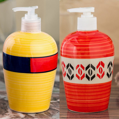 Sforzi Ceramic soap dispenser combo 450 ml Lotion, Shampoo, Soap Dispenser(Multicolor)
Sforzi Ceramic soap dispenser combo 450 ml Lotion, Shampoo, Soap Dispenser(Multicolor)