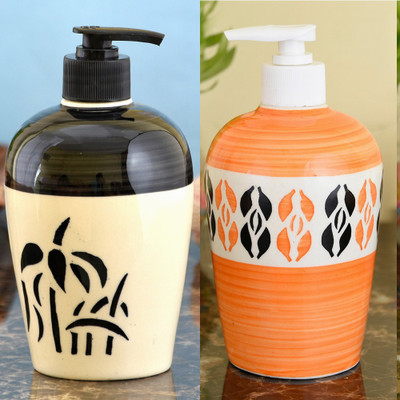 Sforzi Ceramic soap dispenser combo 700 ml Lotion, Shampoo, Soap Dispenser(Multicolor)
Sforzi Ceramic soap dispenser combo 700 ml Lotion, Shampoo, Soap Dispenser(Multicolor)