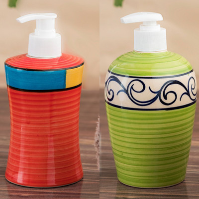 Sforzi Ceramic soap dispenser combo 700 ml Lotion, Shampoo, Soap Dispenser(Multicolor)
Sforzi Ceramic soap dispenser combo 700 ml Lotion, Shampoo, Soap Dispenser(Multicolor)