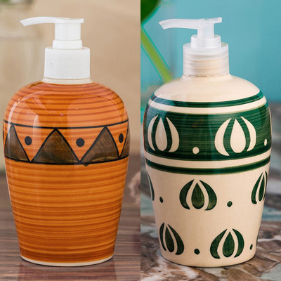 Sforzi Ceramic soap dispenser combo 700 ml Lotion, Shampoo, Soap Dispenser(Multicolor)
Sforzi Ceramic soap dispenser combo 700 ml Lotion, Shampoo, Soap Dispenser(Multicolor)