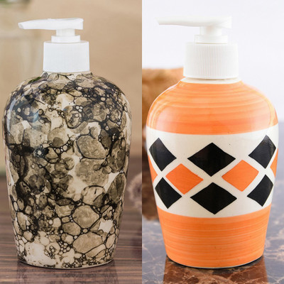 Sforzi Ceramic soap dispenser combo 700 ml Lotion, Shampoo, Soap Dispenser(Multicolor)
Sforzi Ceramic soap dispenser combo 700 ml Lotion, Shampoo, Soap Dispenser(Multicolor)