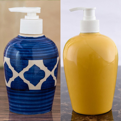 Sforzi Ceramic soap dispenser combo 700 ml Lotion, Shampoo, Soap Dispenser(Multicolor)
Sforzi Ceramic soap dispenser combo 700 ml Lotion, Shampoo, Soap Dispenser(Multicolor)