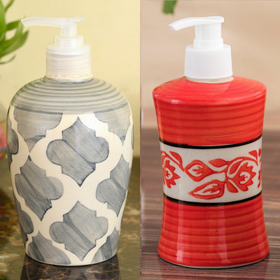 Sforzi Ceramic soap dispenser combo 700 ml Lotion, Shampoo, Soap Dispenser(Multicolor)
Sforzi Ceramic soap dispenser combo 700 ml Lotion, Shampoo, Soap Dispenser(Multicolor)