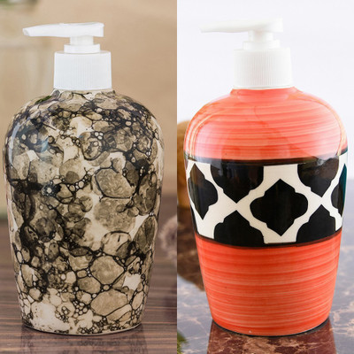 Sforzi Ceramic soap dispenser combo 450 ml Lotion, Shampoo, Soap Dispenser(Multicolor)
Sforzi Ceramic soap dispenser combo 450 ml Lotion, Shampoo, Soap Dispenser(Multicolor)