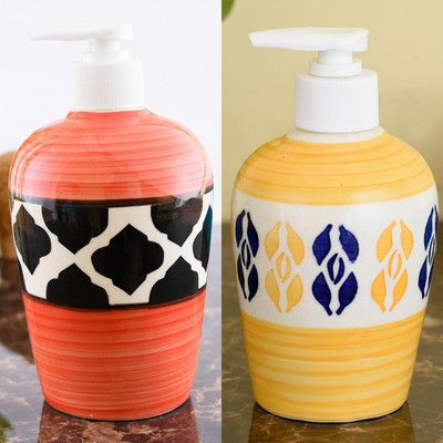 Sforzi Ceramic soap dispenser combo 700 ml Lotion, Shampoo, Soap Dispenser(Multicolor)
Sforzi Ceramic soap dispenser combo 700 ml Lotion, Shampoo, Soap Dispenser(Multicolor)