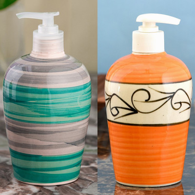 Sforzi Ceramic soap dispenser combo 450 ml Lotion, Shampoo, Soap Dispenser(Multicolor)
Sforzi Ceramic soap dispenser combo 450 ml Lotion, Shampoo, Soap Dispenser(Multicolor)
