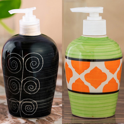 Sforzi Ceramic soap dispenser combo 700 ml Lotion, Shampoo, Soap Dispenser(Multicolor)
Sforzi Ceramic soap dispenser combo 700 ml Lotion, Shampoo, Soap Dispenser(Multicolor)
