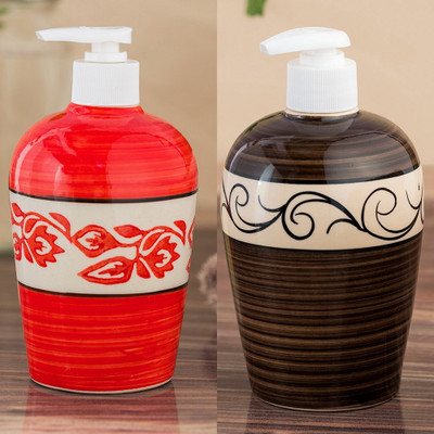 Sforzi Ceramic soap dispenser combo 700 ml Lotion, Shampoo, Soap Dispenser(Multicolor)
Sforzi Ceramic soap dispenser combo 700 ml Lotion, Shampoo, Soap Dispenser(Multicolor)