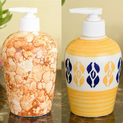 Sforzi Ceramic soap dispenser combo 700 ml Lotion, Shampoo, Soap Dispenser(Multicolor)
Sforzi Ceramic soap dispenser combo 700 ml Lotion, Shampoo, Soap Dispenser(Multicolor)