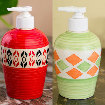 Sforzi Ceramic soap dispenser combo 700 ml Lotion, Shampoo, Soap Dispenser(Multicolor)
Sforzi Ceramic soap dispenser combo 700 ml Lotion, Shampoo, Soap Dispenser(Multicolor)